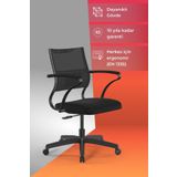 METTA Ergolife Sit Air Ofis Koltuğu | Yükseklik Ayarlı, Fileli, Siyah, Bilgisayar Sandalyesi -572.60.1.152