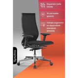 Metta Ergolife Synchrosit 10 Ergonomik Ofis Sandalyesi | Tekerlekli, Fileli Çalışma Sandalyesi-1FC.3.1.544 - Siyah