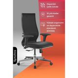 Metta Ergolife Synchrosit 10 Ergonomik Ofis Sandalyesi | Tekerlekli, Fileli Öğrenci Sandalyesi-211.D.1.3E3 - Siyah