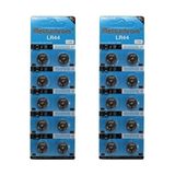 Mettzchrom 20 Adet Alkalin Düğme Pil LR44H AG13 A76 SR44 1,55 Volt Yüksek Performans