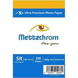 Mettzchrom 5R Parlak Fotoğraf Kağıdı 13X18CM 260G 100 Yaprak Epson Hp Canon Uyumlu