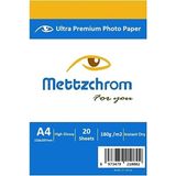 Mettzchrom A4 Parlak Fotoğraf Kağıdı 20 Sayfa 180 gr 20 x 30 cm