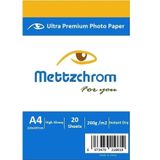 Mettzchrom A4 Parlak Fotoğraf Kağıdı 20 Sayfa 260 gr 20 x 30 cm
