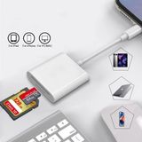 Mettzchrom iphone 14 13 12 11 Serilerine Uyumlu Micro Sd Hafıza Kart Okuyucu Lightning Girişli B