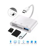 Mettzchrom iphone 15 / 16 / 17 serilerine uyumlu 3in 1 Kart Hafıza Kart okuyucu Type-c SD Micro Sd Kart USB