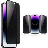 Mettzchrom iphone 15 Pro Max Uyumlu Kırılmaz Cam Privacy Hayalet Tam Kaplayan Ekran Koruyucu