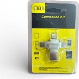 Mettzchrom Micro Sd Kart Okuyucu Metal Kasa Type-C, Lightning, Usb, Micro USB Çevirici Adaptör