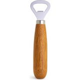 Meturas Akasya Kulplu Şişe Açacağı | 15X3 cm Paslanmaz Çelik Başlık | Ahşap Saplı Dayanıklı & Ergonomik Açacak | Soda, Bira ve Içecek Şişeleri Için Mutfak Gereci - Şeffaf