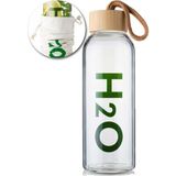 Meturas Borosilikat Cam Detox Matara 800 ml – Bambu Kapaklı, Isıya Dayanıklı, Şık Su Şişesi Termos - 600 ml