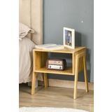 Meturas Dekoratif Bambu 2 Katlı Raflı Yan Sehpa Ve Komodin Sehpa 43x42x32,5 Cm