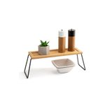 Meturas Dekoratif Bambu ve Metal Ayaklı Saklama Düzenleme Rafı Organizer- 36x12x15 cm