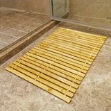 Meturas Kaymaz Tabanlı Uzun Ömürlü Bambu Banyo Oda Paspası Halısı - 40 X 61 Cm