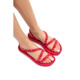 Meu Sol Flatform Kadın Sandalet Nar Çiçeği 35/42