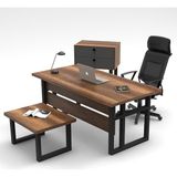 Meva Masa Sehpa Keson Abc Ofis Büro Masa Takımı Barok-Antrasit MEV08-BA - Barok - Antrasit