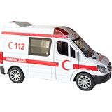 Meva Metal Işıklı Sirenli Çek Bırak Oyuncak Ambulans