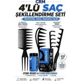 Meva Mucizevi hacim ve dalga saç şekillendirme 3'lü tarak seti + Ostwint Mat Pudra Wax & profesyonel hacim veren saç şekillendirme seti