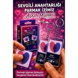 Meva Takı ve Aksesuar Sevgiliye Özel Parmak Izi Anahtarlık | Kişiye Özel Şarkılı Çift Anahtarlık | Romantik Hediye Seti I Nilüfer Son Arzum
