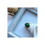 Meva Takı Ve Aksesuar Zümrüt Yeşili Taşlı Kemer Yüzük I Me'vintage Collection