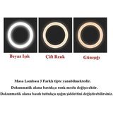 Mevafa Şarjlı Sarı ve Beyaz Renk Masa Lambası