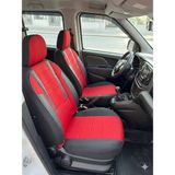 Mevas Favori Serisi Kırmızı Fiat Fiorino Ile Uyumlu Tam Set Oto Koltuk Kılıfı Arka Koltuk 2+1 - Tüm Yıllar - Kırmızı - Siyah
