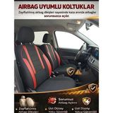 Mevas Favori Siyah K Serisi Fiat Doblo İle Uyumlu Tam Set Oto Koltuk Kılıfı Arka Koltuk 2+1 - 1990-2035