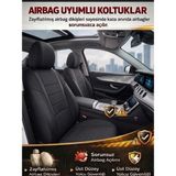 Mevas Favori Siyah Serisi Fiat Doblo İle Uyumlu Tam Set Oto Koltuk Kılıfı Arka Koltuk 2+1 - TÜM YILLAR