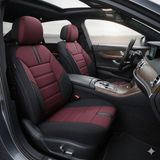 Mevas Yıldız Bordo Serisi Renault Broadway İle Uyumlu Tam Set Oto Koltuk Kılıfı - Bordo Siyah
