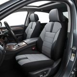 Mevas Yıldız Gri Serisi Geely Fc İle Uyumlu Tam Set Oto Koltuk Kılıfı - Siyah - Gri