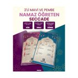 Mevatr 2'li Namaz Öğreten Seccade (mavi&pembe)