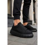 Mevese Ares Bağcıklı Süet Erkek Günlük Sneaker Yüksek Taban Ayakkabı - Siyah