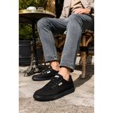 Mevese Camden Bağcıklı Keten Kumaş Erkek Günlük Sneaker Ayakkabı – Siyah