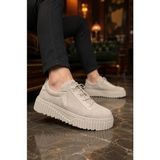 Mevese Dlob Erkek Bağcıklı Süet Günlük Casual Spor Sneaker Ayakkabı - Krem
