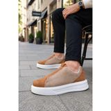 Mevese Torino Erkek Bağcıksız Cilt Günlük Sneaker Ayakkabı – Ortopedik Kalın Taban Taba