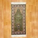 Mevlana Bazaar Desenli % 100 İpek 60 X 120 Yeşil Seccade