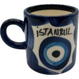 Mevlana Bazaar Nazar Desenli Küçük Kupa - Açık Mavi
