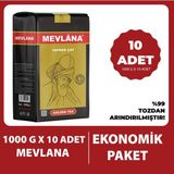 Mevlana Çay 10 x 1000 gr - Ceylon Garantili Saf Yaprak Çay Sri Lanka Efsanesi Mevlana Tea group Kalitesiyle - 10 kg