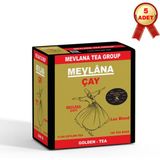 Mevlana Çay Mevlana Çayı - 5 x 100'lü - %100 Ceylon Sri Lanka Sallama Mevlana Tea Group Bardak Poşet Siyah Saf Yaprak Çay - 5 Adet