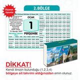 Mevlana Takvimi Mevlana Yapraklı Blok Duvar Takvimi 2. Bölge 2026