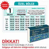 Mevlana Yapraklı Blok Duvar Takvimi Özel Bölge 2025