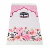 mevlidimvar - Çocuk Seccadesi Kabe Pembe 82×45 cm 110 gr - Tesbih Hediyeli