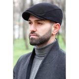 Mevsimlik Erkek İtalyan Kasket Siyah 7811