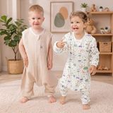 Mevsimlik Uyku Tulumu Seti 1.0 Tog & 0.5 Tog %100 Doğal Pamuk - Ekru - Bej - 2 - 3 Yaş