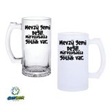 Mevzu Gemi Değil Kulplu Bira Bardağı Buzlu Veya Şeffaf Seçenekli 0326