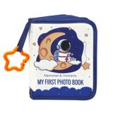 Mewise Bebeğin İlk Fotoğraf Kitabı, Birinci Yıl Bebek Hafıza Kitabı, Kişiselleştirilmiş Kumaş Fotoğraf Albümü, Aile Fotoğraf Albümü, İlk Bebek Fotoğraf Albümü 4x6 (Astronot)