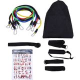 Mews Nook 11 Adet Direnç Bantları Set 10-30LB Egzersiz Egzersizi Yoga Fitness Tüpleri (Yurt Dışından) - Siyah