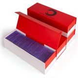 MewVeer 4'lü Paket Ticaret Kartı Saklama Kutusu, Beyzbol Kartı Tutucu Hobi Kılıfları, Spor Kartları için Etiketli, Mıknatıslı Kapaklı Saklama Kutusu Kutuları, 50 Tek Dokunuş, 200 Üstten Yükleyici ve