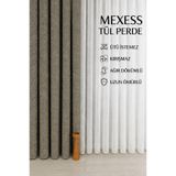 Mexess Özel Seri Çelik Bambu Tül Kendini Onarabilir Ağır Dökümlü Kırışmaz (Kedi Tülü) (1/3 Sık Pile)
