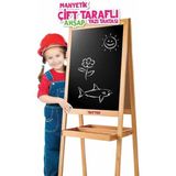 Mey ® 2195 Ayaklı Çift Taraflı Manyetik Ahşap Yazı Tahtası Mey Najmaddin - Renkli