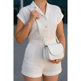 Mey Bag Kadın Beyaz Omuz Çantası Ayarlanabilir Askılı Ergonomik Tasarım ile Şık ve Fonksiyonel