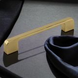 Mey İthalat 10 Adet Arel Kulp Mobilya Mutfak Dolabı Çekmece Dolap Kulp Kapak Kulpu Kulbu Gold Altın 128 mm Metal